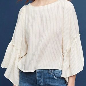 Anthropologie Floreat bell sleeve top